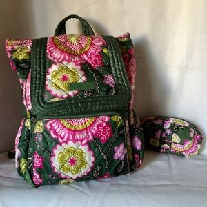 ✨Lot of 2✨Vera Bradley Floral Backpack & Wallet
